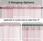 Chyhomenyc Blush Pink Sheer Curtains 90 Inches Long 2 Panels, Light Filtering Blush Pink Curtains for Living Room, Soft Gentle Voile Rod Pocket Bedroom Window Drapes, 59Wx90L Inch, 2PCS