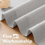 H.VERSAILTEX Elegant Natural Linen Blended Energy Efficient Light Filtering Linen Textured Semi Sheer Curtains/Nickel Grommet Window Treatments Panels/Drapes (Set of 2, Dove, 52" x 54")