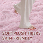 5x7 Ft Pink Rugs for Bedroom Girls, Shag Fluffy Area Rug for Living Room, Ultra Soft Furry Rug Indoor Carpet for Kids Room Nursery Home Decor