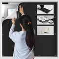 BKSAI 100% Blackout Window Cover, Portable Magnetic Black Out Curtains for Window, Black Out Shades No Drill Cuttable Blackout Blinds for Bedroom, RV, Nursery, Media Room, 118x57 inch