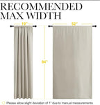 NICETOWN Blackout Curtains for Living Curtains, Room Darkening Window Curtain Panels, Easy-Care Solid Thermal Insulated Draperies/Drapes for Daughter Room (Natural, 2 Panels, 52 by 84)