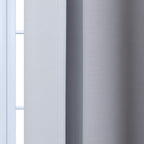 Yakamok Light Blocking Ombre Curtains, Greyish White and Black Gradient Color Curtains, Room Darkening Grommet Window Drapes for Bedroom(Black, 52x90 Inch, 2 Panels)