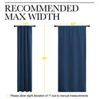 NICETOWN RV Blackout Curtains for Camper Windows, Moroccan Blue, 42" x 36", Set of 2, Kitchen Curtains, Short Blackout Drapes, Thermal Insulated Rod Pocket Window Treatment Draperies for Nursery