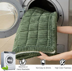 Couch Cover for Dogs Washable, Fuzzy Pet Couch Covers for 3 Cushion Sofa Pet Friendly, Non Slip Sofa Cover (Green, 35" x 82.7"/90 x 210cm)