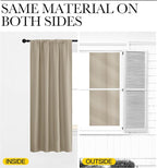 NICETOWN 2 Panels Blackout Curtains, Rod Pocket Thermal Insulated Drapes 84 inches Long, Easy-Care Modern Home Decoration Sunshades for Guest Room, Living Room, Office, 62 x 84 Inch, Soft Taupe