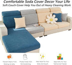 VFUX Soothing Home Sofa Covers, Sofa Hero Covers, Wear-Resistant Universal Couch Covers Washable Stretch Sectional Couch Cushion Covers (Pink,Large Double Seat Cover)