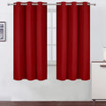 LEMOMO Red Blackout Curtains 34 x 63 Inch Length/Set of 2 Curtain Panels/Thermal Insulated Room Darkening Blackout Curtains for Bedroom