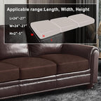 Leather Look Couch Cushion Covers Sofa Seat Slipcovers Sets Couches Furniture Protector for Sectional Armchair Loveseat Pets Kids Stretch Spandex Fabric (3 Cushion Sofa, Chocolate)