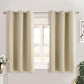 BGment Short Curtains for Small Window 45 Inch Long - Beige 2 Panels