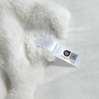 Cozy Bliss Faux Fur Throw Blanket for Couch, Fuzzy Soft Plush Thick Bubble Blanket for Sofa Bedroom Living Room, 60 * 80 Inches Cream White