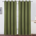 LEMOMO Olive Blackout Curtains/52 x 95 Inch/Set of 2 Panels Thermal Insulated Room Darkening Curtains for Bedroom