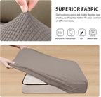 Easy-Going Stretch Individual Chair Couch Cushion Cover Sofa Cushion Furniture Protector Sofa slipcover Soft Flexibility with Elastic Bottom (3-Piece Sofa Cushion Cover, Taupe)