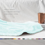 Exclusivo Mezcla Plush Fuzzy Fleece Throw Blanket Extra Large, Super Soft, Fluffy and Warm Blankets for Couch, Bed, All Season (Mint Green, 50x70 inches)
