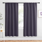 NICETOWN Blackout Curtains for Living Curtains, Greyish Purple, 2 Panels, 42 by 72, Room Darkening Window Curtain Panels, Easy-Care Solid Thermal Insulated Draperies/Drapes for Daughter Room