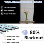Simplebrand Ava Grey Blackout Curtains for Bedroom 63 Inch Length 2 Panels Set, Solid Thermal Insulated Energy Saving Rod Pocket Window Treatment Curtains Blackout Drapes, W40 x L63 Inch, Grey