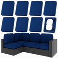 hyha 8Pcs Patio Cushion Covers, Stretch Outdoor Couch Cushion Covers