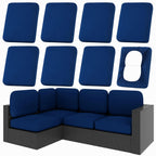 hyha 8Pcs Patio Cushion Covers, Stretch Outdoor Couch Cushion Covers