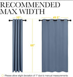 NICETOWN Blackout Curtains for Kitchen Window, Sound & Heat & Cold Reducing Curtains & Drapes for Kids Bedroom, Home Decoration Draperies (Stone Blue, 55" Wide x 68" Long, 2PCs)