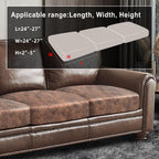 ANARACHON Leather Look Couch Cushion Covers Sofa Seat Slipcovers Sets Couches Furniture Protector for Sectional Armchair Loveseat Pets Kids Stretch Spandex Fabric (3 Cushion Sofa, Light Brown)