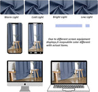 Simplebrand Ava Denim Short 24 Inches Blackout Curtain 2 Panels Set, Half Window Rod Pocket Privacy Curtain Tiers for Kitchen, Curtains Blackout for Bathroom Shades, W30 x L24 Inch, Denim