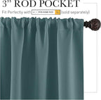 RYB HOME Bathroom Curtains Room Darkening Privacy Small Window Curtains for Bedroom Kitchen Basement RV Camper, Wide 42 inches x Long 30 inches, Teal Blue, 2 Panels