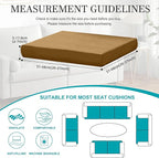 14Pcs Stretch Patio Cushion Covers,Outdoor Couch Covers Replacement,Outdoor Couch & Sofa Slipcovers,for Patio Furniture Cushion Covers,Washable Reusable Furniture Protector (Camel,Cover Only)