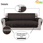 Easy-Going Reversible Couch Cover, 2 Cushion Sofa, Chocolate/Chocolate