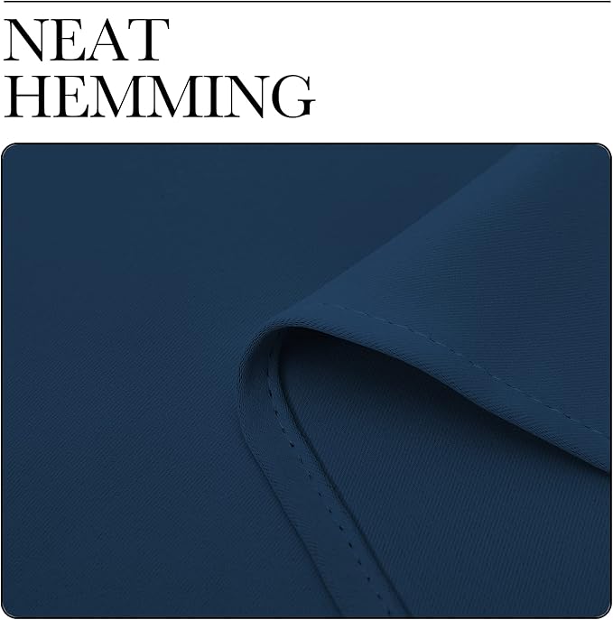 NICETOWN Moroccan Blue Blackout Curtain Panels for Bedroom, 2 Panels, W42 x L40-inch, Thermal Insulated Grommet Top Blackout Draperies and Drapes for Basement