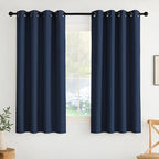 NICETOWN Room Darkening Draperies Curtains Panels, 2 Panels Navy Blue W52 x L63
