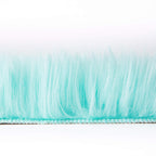 Ashler Faux Fur Area Rug, Fluffy Shaggy 3 x 5 Feet Rectangle Turquoise Fuzzy Machine Washable Shag Rug for Nursery, Kids & Living Room