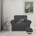 Easy-Going 100% Waterproof Oversized Chair Couch Cover, Dual Waterproof Sofa Cover, Stretch Jacquard Sofa Slipcover, Leakproof Furniture Protector for Kids, Pets, Dog and Cat, Dark Gray