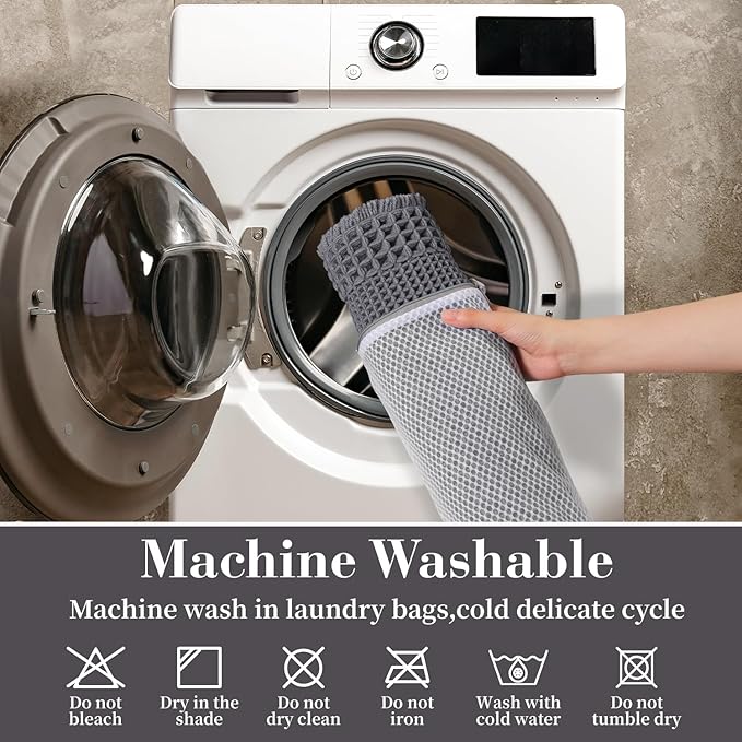 RESARE Waffle Bath Mat 18"x30" Dark Grey24