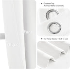 MIULEE Pure White Room Darkening Curtains - Grommet Top Bedroom Window Treatment Curtains Thermal Insulated Drapes for Living Room Kitchen Light Blocking Drapery, 40 x 45 Inches Long, 2 Panels