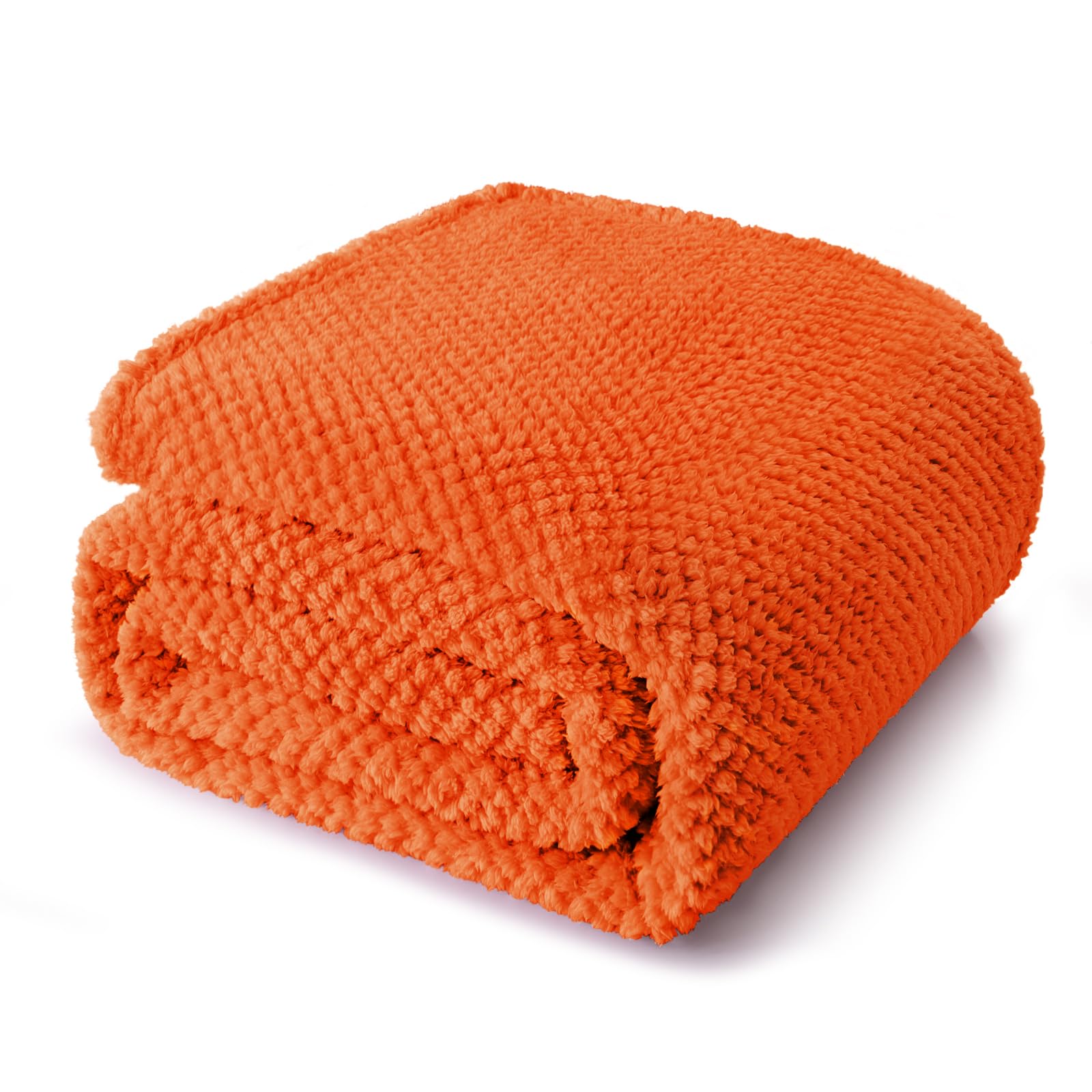 Whale Flotilla Soft Fleece Twin Size Bed Blanket, Burnt Orange