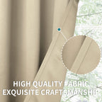 BGment Short Curtains for Small Window 45 Inch Long - Beige 2 Panels