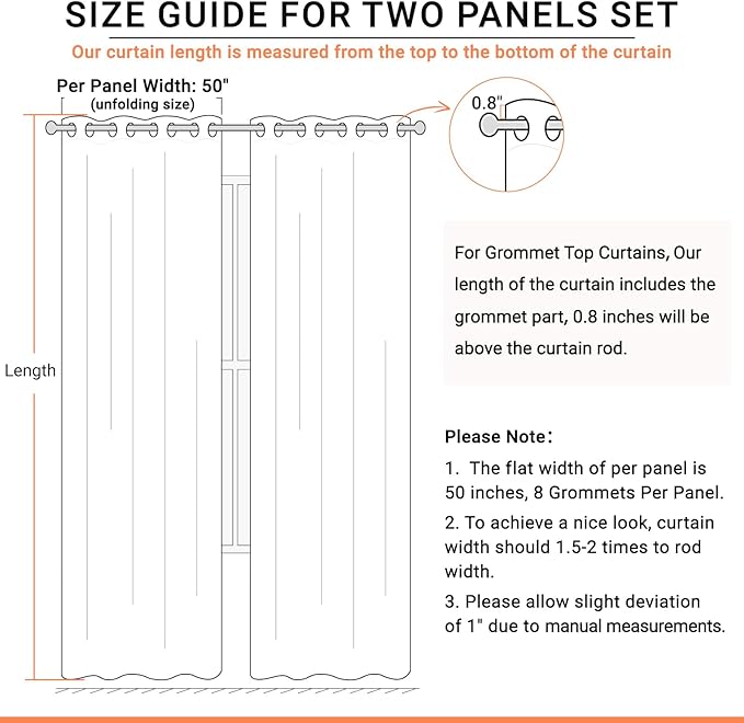 100% Blackout Shield Linen Blackout Curtains for Bedroom, Moss Green Grommet Curtains for Living Room, Thermal Insulated Room Darkening Drapes for Nursery, Boho Home Decor, 50" W x 90" L, 2 Panels