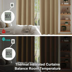 Simplebrand Ava Taupe Short 24 Inches Blackout Curtain 2 Panels Set, Half Window Rod Pocket Privacy Curtain Tiers for Kitchen, Curtains Blackout for Bathroom Shades, W30 x L24 Inch, Taupe