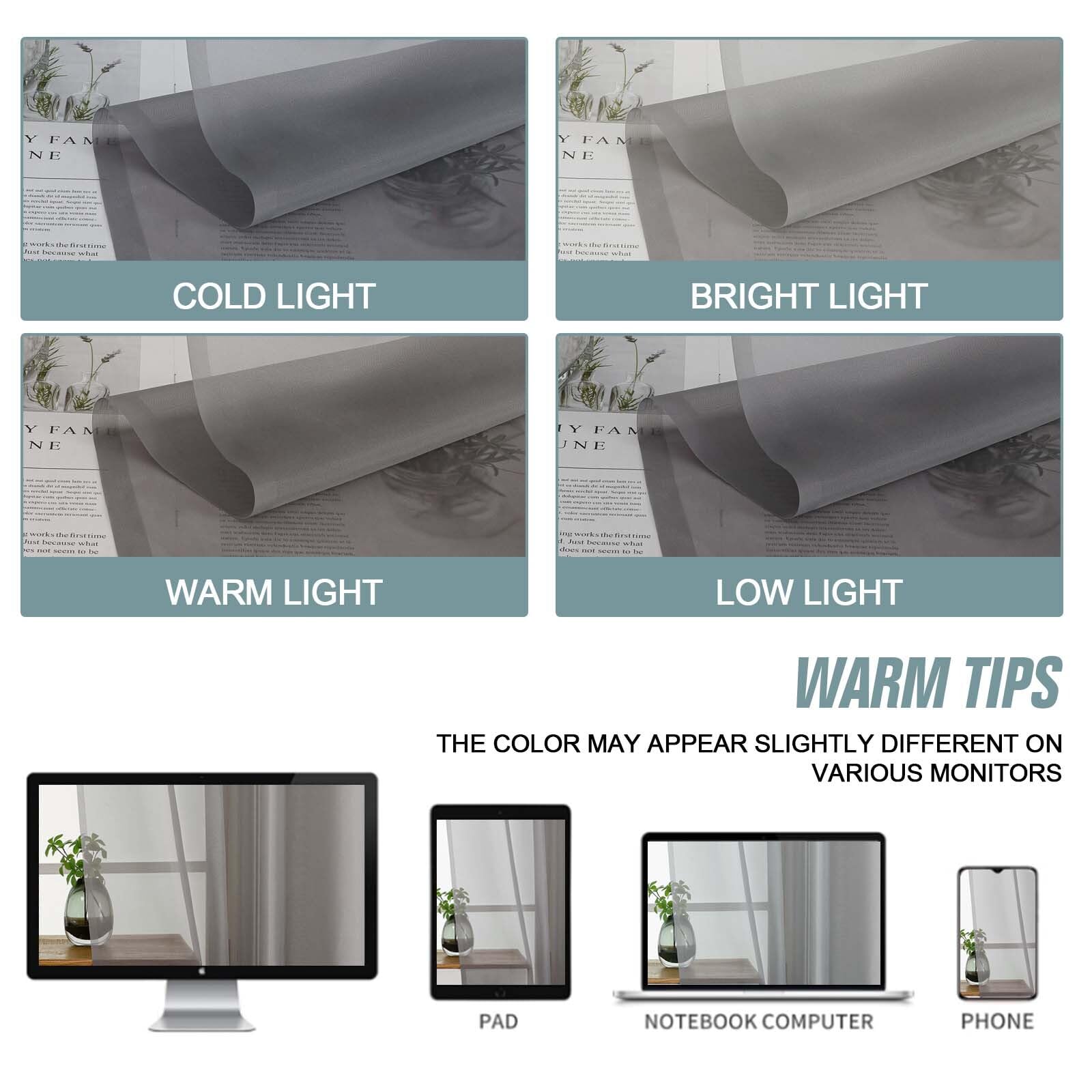 Ebesto Grey Sheer Curtains 90 Inches Long 2 Panels, Light Filtering Solid Sheer Curtains for Bedroom Living Room, Lightweight Soft Airy Sheer Drapes, Dual Rod Pocket, Charcoal Grey, 2x42Wx90L Inches
