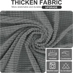 U-NICE HOME Stretch Futon Cover Armless Bed Slipcover - Soft Jacquard Fabric Washable for Pet Friendly, Grey