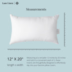 LANE LINEN 12x20 Pillow Insert - Pack of 2 White Decorative Pillows for Sofa Bed, Fluffy Pillow Inserts for Cushion Covers, Bed, Couch Pillows for Living Room
