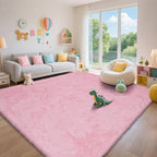 Large Shag Area Rugs for Living Room Bedroom,Big Ultra Soft Fluffy Pink Area Rugs for Dorm,Indoor Carpet Nursery Rugs for Kids Girls Room Home Decor (Pink, 10X14 Feet)