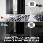 BGment Black Blackout Curtains for Living Room 84 Inch Long - 2 Panels