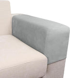 Couch Arm Covers 2 Pcs Sofa Armrest Covers Stretch Couch,Armrest Cover for Chairs Scratch-Resistant Sofa Arm Cover Armchair Slipcovers,Light Grey
