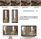 Simplebrand Ava Brown Short 36 Inches Blackout Curtain 2 Panels Set, Half Window Rod Pocket Privacy Curtain Tiers for Kitchen, Curtains Blackout for Bathroom Shades, W40 x L36 Inch, Brown