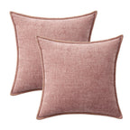 MIULEE Decorative Couch Throw Pillow Covers 20x20 Inch Blush Pink 2 Pack