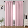 CUCRAF Light Pink Blackout Curtains 84 inch Length 2 Panels Set, Rod Pocket Room Darkening Drapes for Bedroom Living Room, Insulated Thermal Light Blocking Window Curtain (W52 x L84 Inch)