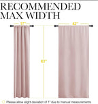 NICETOWN Blackout Curtains for Living Room, Blush Pink, 2 Panels, 42 by 63, Darkening Window Curtain Panels, Easy-Care Solid Thermal Insulated Draperies/Drapes for Daughter Room