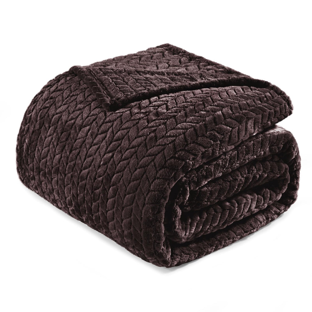 Exclusivo Mezcla Soft Fleece Bed Blanket Twin Size, 60”x80”, Pink