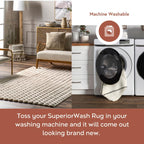 nuLOOM Jeni Beige Checkered Washable Area Rug, 8' x 10'
