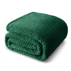 Whale Flotilla Soft Fleece King Size Bed Blanket, Emerald Green